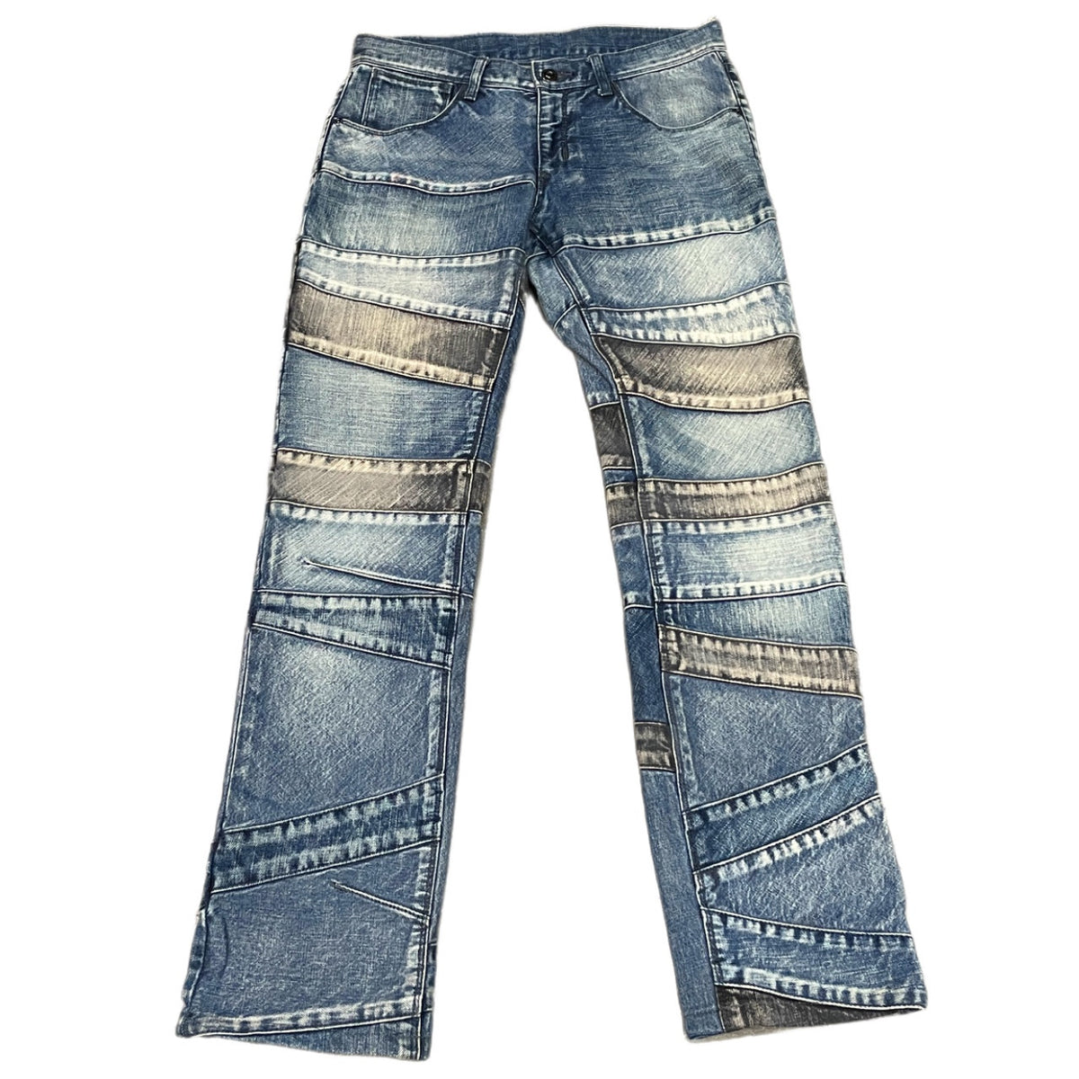 BLACK BARRET by Neil Barrett パッチワークハギデニムパンツ ジーンズ ボトムス ブラックバレット ニールバレット メンズ