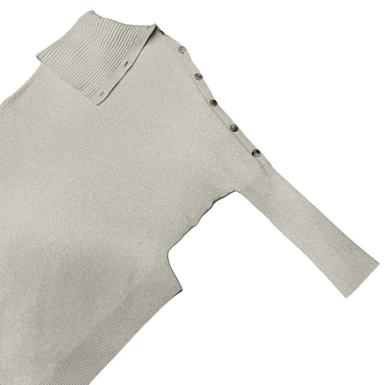 Y's スクエアシルエットサイドボタンアップハイネックニットセーター 変形 トップス ドルマン Yohji Yamamoto Femme ヨウジヤマモトファム ワイズ レディース