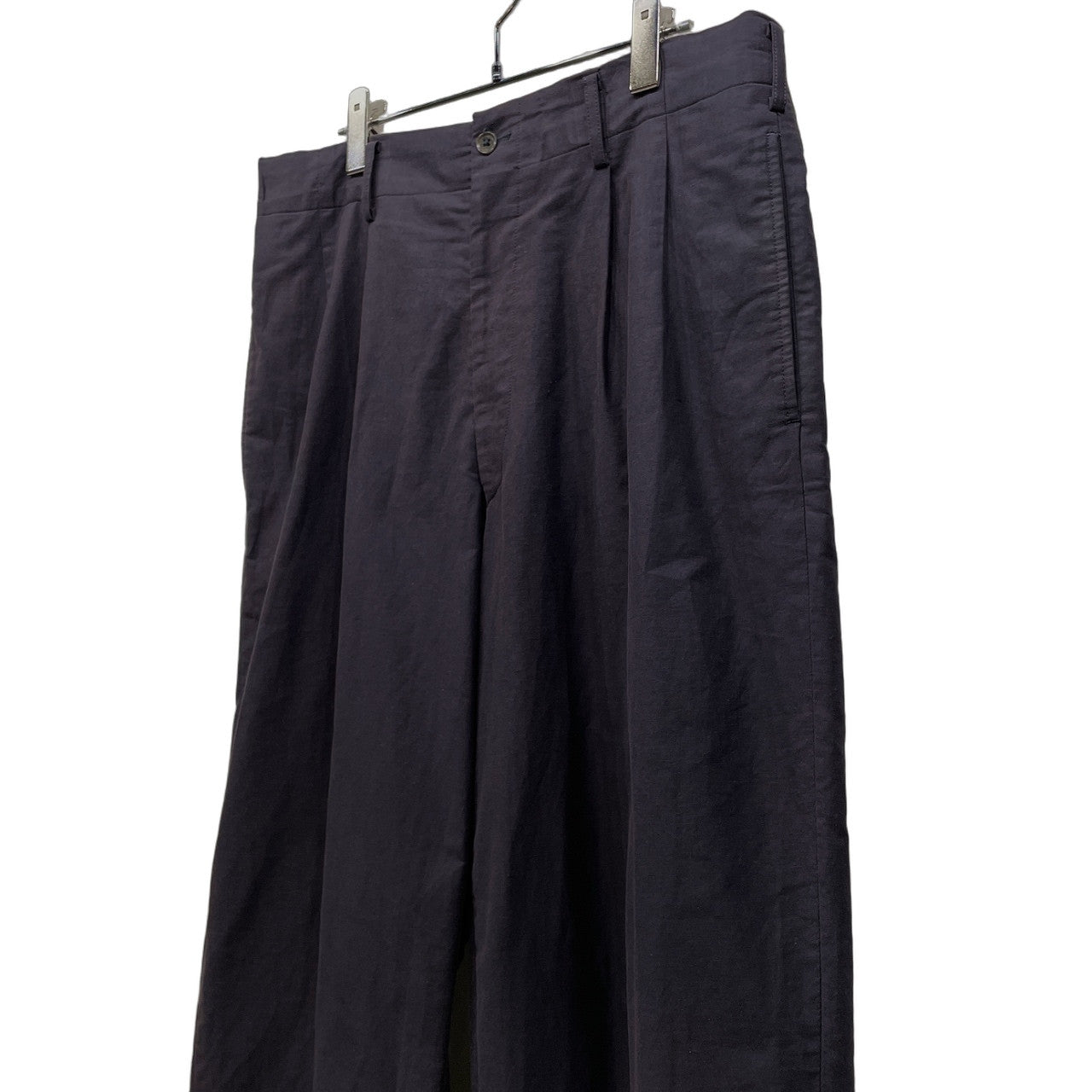 Yohji Yamamoto Pour Homme 00SS コットンギャバジン2タック赤タブワイドテーパードパンツ Archive アジアの不良期 スラックス トラウザーズ ボトムス ヨウジヤマモトプールオム メンズ