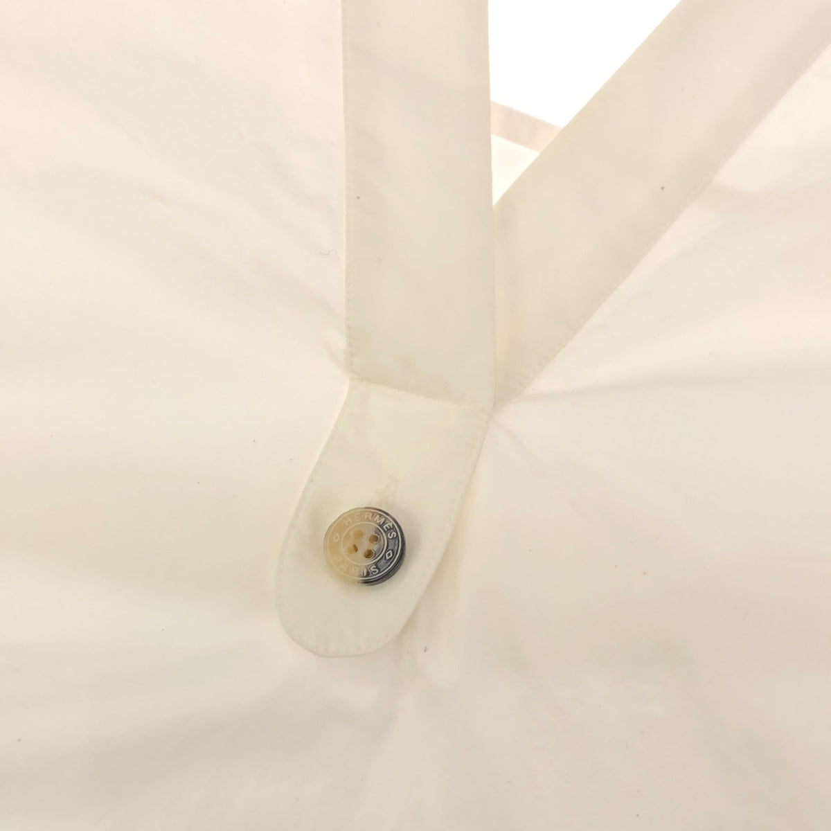 HERMES HERMES セリエボタンVネックシャツプルオーバー 36