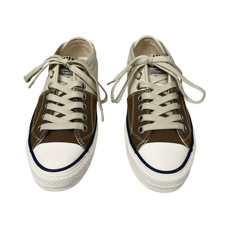 Nigel Cabourn × Maison MIHARA YASUHIRO SPLIT SNEAKER レザーキャンバスローカットスプリットスニーカー シューズ 靴 クツ 定価31,900円 未使用 箱付き メゾンミハラヤスヒロ ナイジェルケーボン メンズ レディース ユニセックス