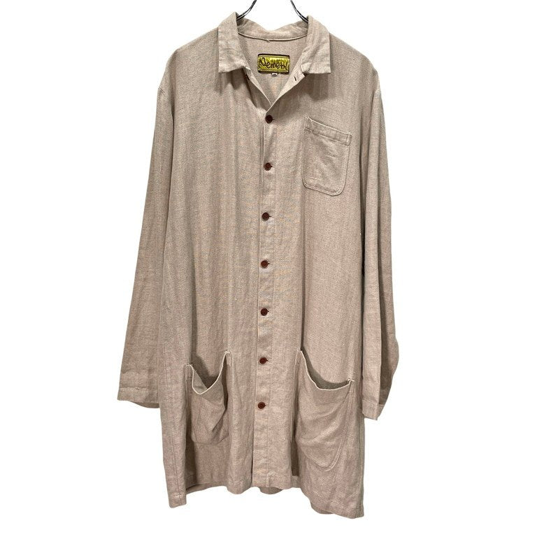 Christopher Nemeth リネンフロントバックダブルポケットロングコート Archive 90s 初期 ジャケット ブルゾン アウター クリストファーネメス メンズ レディース ユニセックス