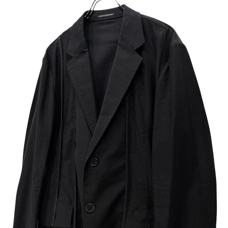 Yohji Yamamoto Pour Homme 16SS コットンギャバジン縦線切替パイピングストライプテーラードジャケット Archive リバーシブル ブレザー コート アウター ヨウジヤマモトプールオム メンズ