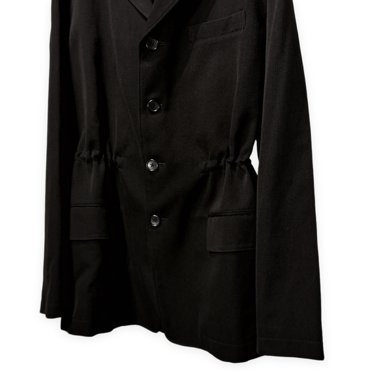 Y's for men ウールコットンサージウエストドローストリング4Bテーラードジャケット ブレザー コート アウター Archive Yohji Yamamoto Pour Homme ヨウジヤマモトプールオム ワイズフォーメン メンズ