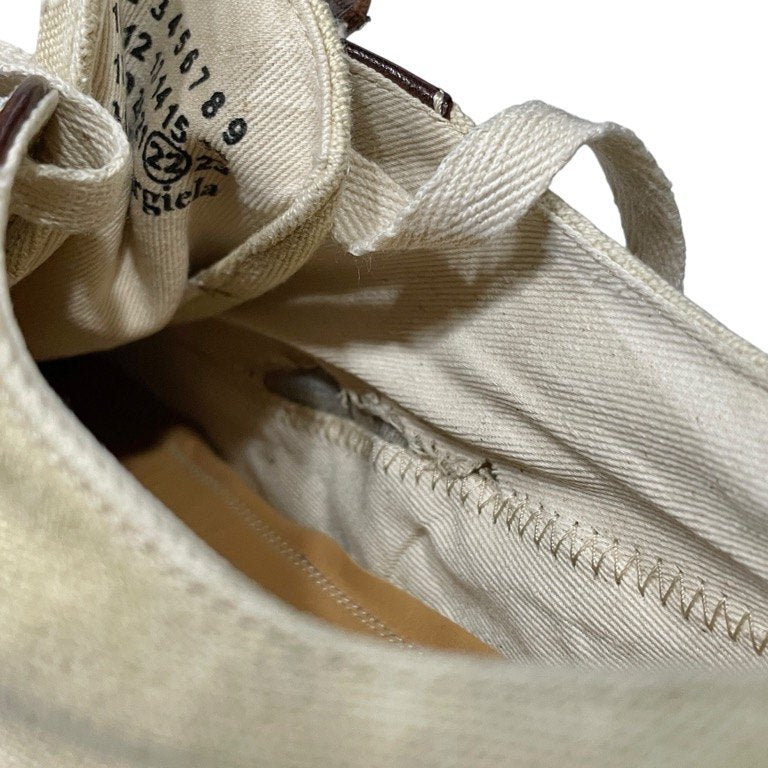 Maison Margiela 22 キャンバスレザーレースアッププラットフォームシューズ フラット ブーツ スニーカー 靴 クツ メゾンマルジェラ メンズ