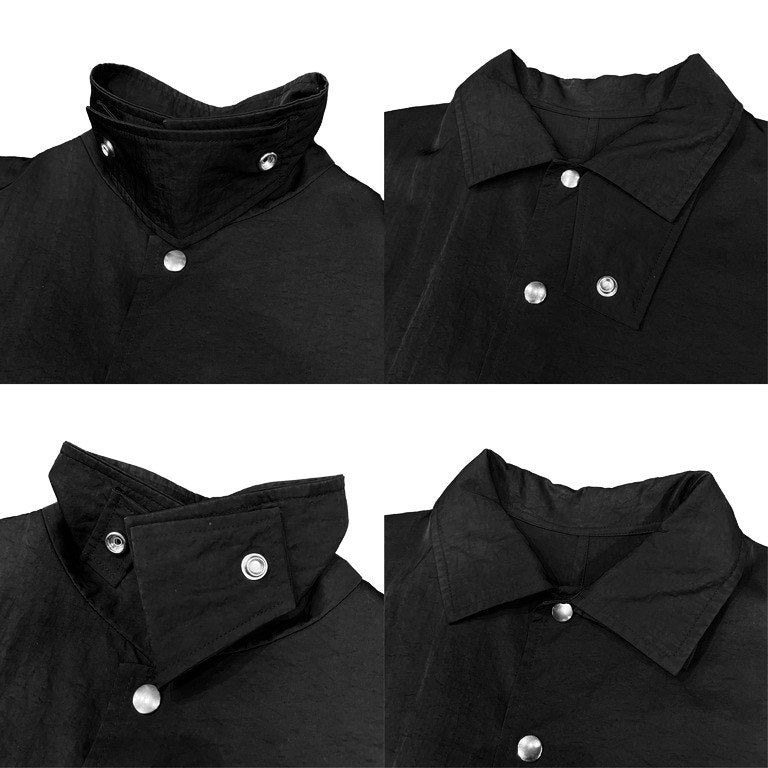 Y's メタルスナップボタンナイロンロングコート Archive 80s 90s