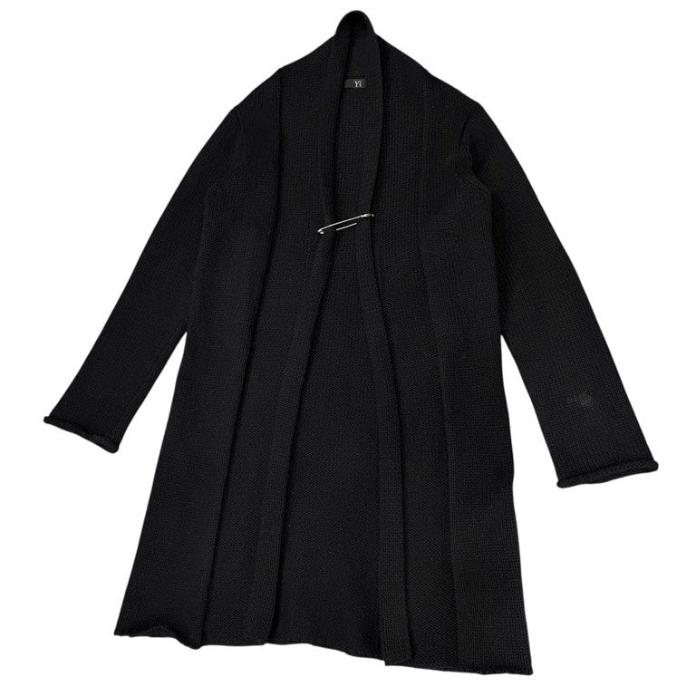 Y’s for men ウールアルパカニットピン付ボタンレスロングカーディガン セーター コート アウター トップス Archive Yohji Yamamoto Pour Homme ヨウジヤマモトプールオム ワイズフォーメン メンズ