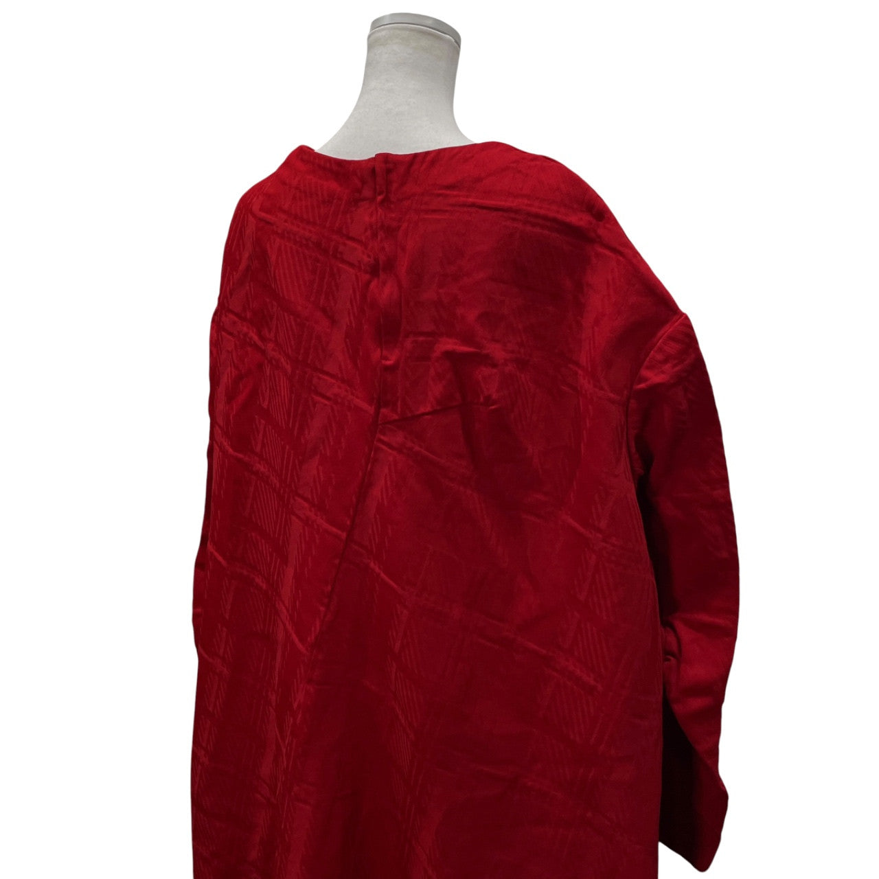 COMME des GARCONS COMME des GARCONS 24AW POLYESTER SHRINK-RESISTANT COLLARLESS HOUNDSTOOTH PATTERN DRESS ポリエステル縮絨千鳥格子柄脱構築変形ノーカラーワンピース ドレス コムコム コムデギャルソン レディース