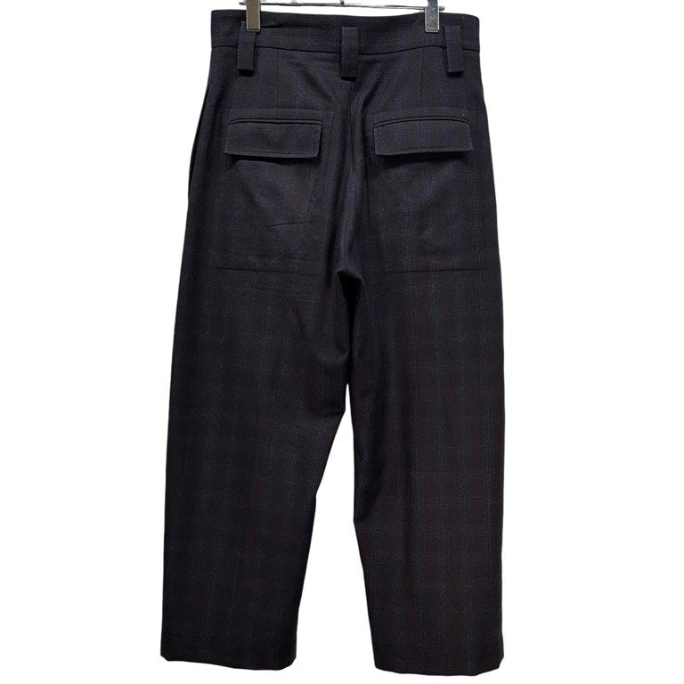STUDIO NICHOLSON 20AW CHERI WOOL PRINCE OF WALES STITCHED PLEAT VOLUME PANT LOVAT ウールチェックボリュームプリーツパンツ スラックス トラウザーズ ボトムス 定価59,400円 SNM-347 スタジオニコルソン メンズ