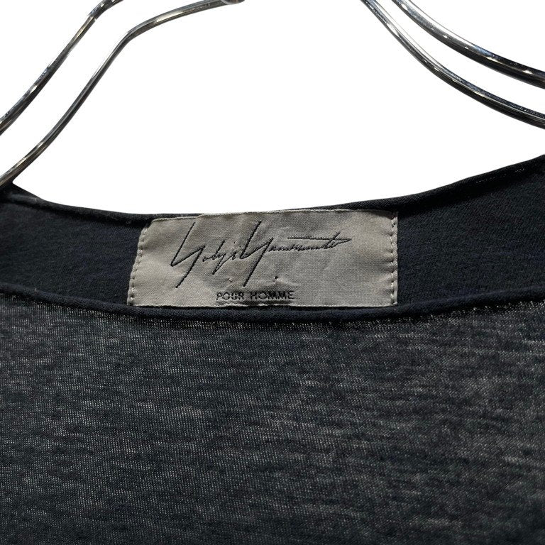 Yohji Yamamoto Pour Homme 12SS 天竺ダブルブレスト裁ち切りノーカラーカットソージャケット カットオフ カーディガン Archive 袴期 ハカマ ヨウジヤマモトプールオム メンズ