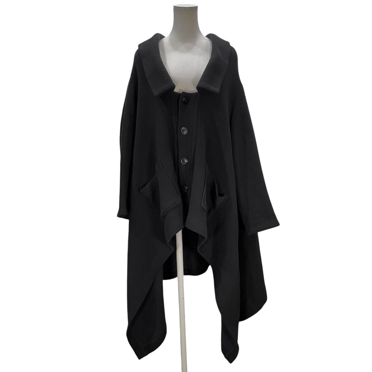 LIMI feu 20AW ウールスウェットサイドドレープオーバーサイズコート ニット ジャケット ブルゾン アウター Yohji Yamamoto リミフゥ ヨウジヤマモト レディース