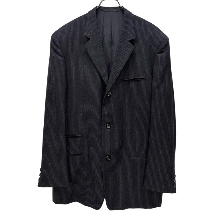 Y's for men ウールストライプセットアップスーツ Archive 3Bテーラードジャケット 2タックパンツ スラックス トラウザーズ Yohji Yamamoto Pour Homme ヨウジヤマモトプールオム ワイズフォーメン メンズ