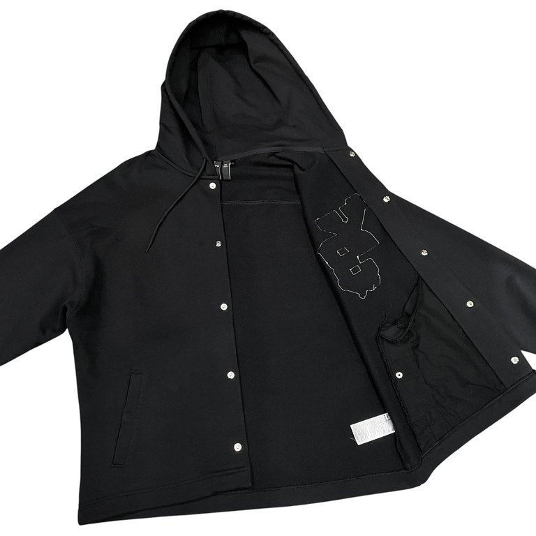 Y-3 23AW GFX FT HOODIE レタードボタンアップスウェットパーカー フーディー フード ワッペン IQ2135 定価50,600円 ジャケット ブルゾン Yohji Yamamoto adidas ワイスリー ヨウジヤマモト アディダス メンズ レディース
