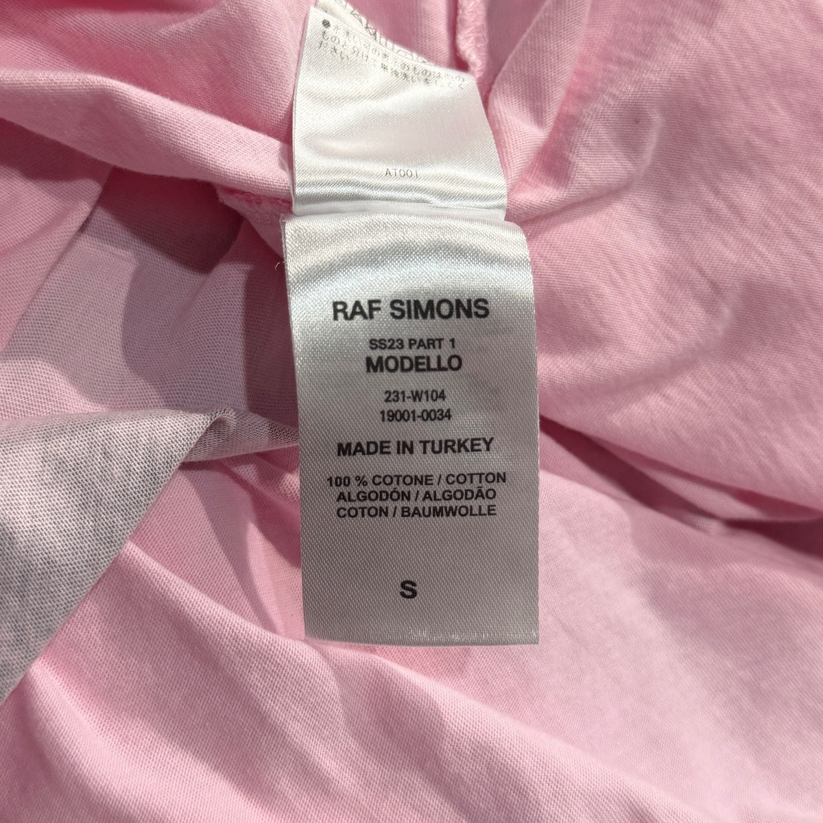 RAF SIMONS 23SS OVERSIZED T-SHIRT WITH HAND SIGN PRINT ハンドサインプリントクルーネックTシャツ カットソー Tee T-shirt トップス 半袖 ラフシモンズ メンズ