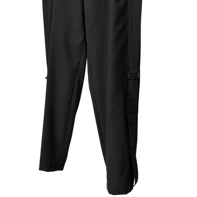 Yohji Yamamoto Pour Homme 16AW ウールギャバジン側章ボンテージパンツ ロールアップ ベルト サイドライン ボトムス Archive ヨウジヤマモトプールオム メンズ