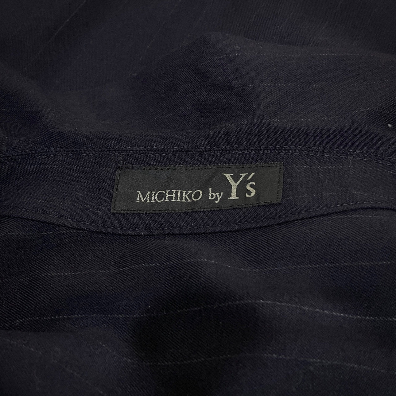 MICHIKO by Y's ウールレーヨンギャバジンオープンカラープルオーバーロングシャツワンピース トップス アウター Yohji Yamamoto Femme ミチコ バイ ワイス ヨウジヤマモトファム レディース