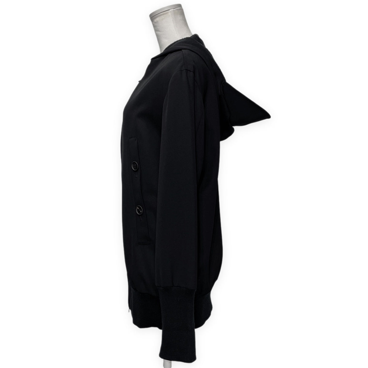 Y's ウールギャバジンジップアップフーデッドブルゾン ジャケット パーカー トップス アウター Yohji Yamamoto Femme ヨウジヤマモトファム ワイズ レディース