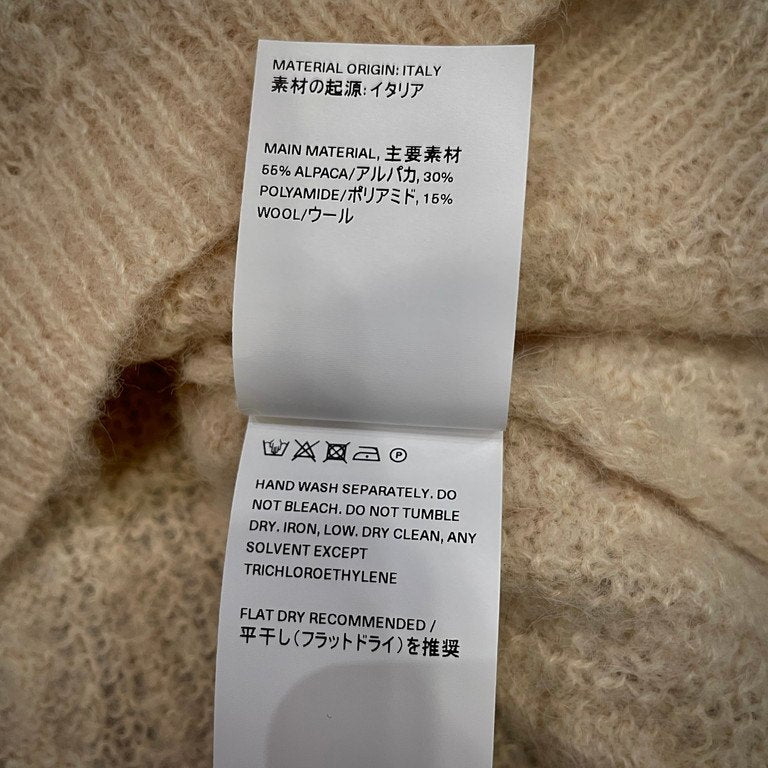 OUR LEGACY 22AW POPOVER ROUNDNECK Camel Cable Fuzzy Alpaca ポップオーバーラウンドネックケーブルアルパカウールニットセーター M4223PCF 定価67,100円