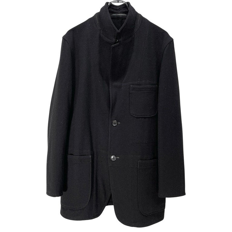 Y's for men ウールフラノラペルフック2Bテーラードジャケット マオカラー スタンドカラー ブレザー コート ブルゾン アウター フランネル Yohji Yamamoto Pour Homme ワイズフォーメン ヨウジヤマモトプールオム メンズ
