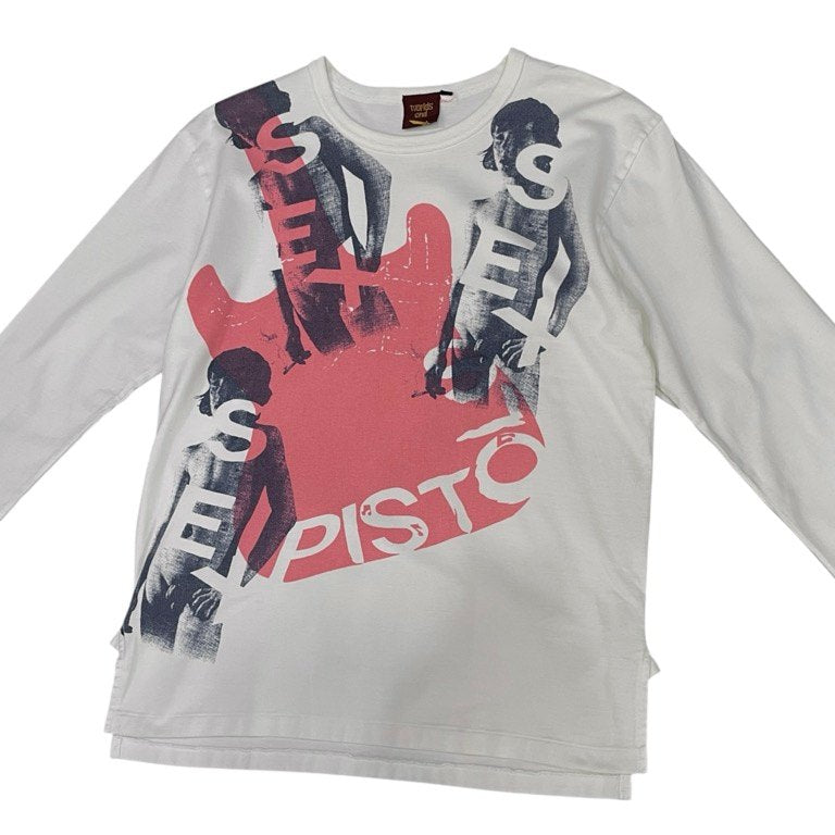 Vivienne Westwood Worlds End SEX PISTOLS ギター&ボーイプリントロングTシャツ Archive 90s レア 希少 カットソー 長袖 ヴィヴィアンウエストウッド ワールズエンド メンズ