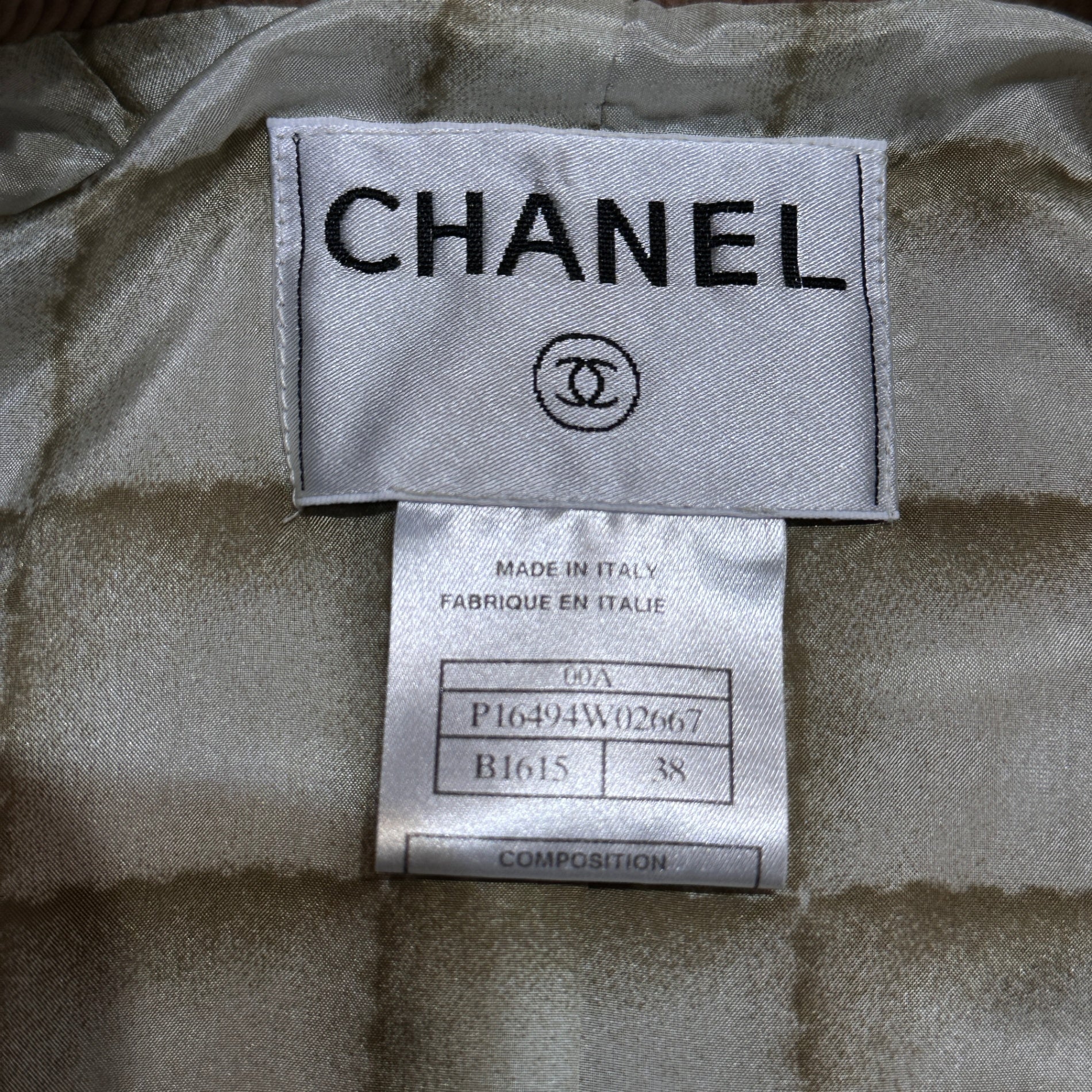 CHANEL CHANEL コーデュロイロングコート