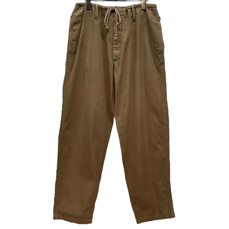 Yohji Yamamoto Pour Homme 12SS コットン製品染めライトキャンバスドローストリングワイドイージーパンツ ボトムス テーパード ヨウジヤマモトプールオム メンズ