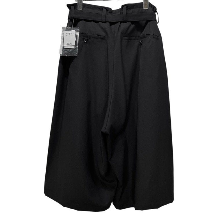 Y's 18SS ウールギャバジンロゴ刺繍パッチベルテッドサルエルカーゴパンツ ボトムス 未使用タグ付き 定価72,600円 Yohji Yamamoto Femme ヨウジヤマモトファム ワイズ レディース メンズ ユニセックス