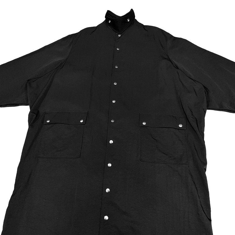 Y's メタルスナップボタンナイロンロングコート Archive 80s 90s