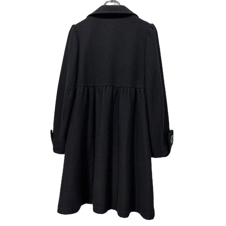 LIMI feu ウールメルトンボリュームギャザーダブルブレストロングコート ジャケット ブルゾン アウター Yohji Yamamoto Femme リミフゥ ヨウジヤマモト レディース