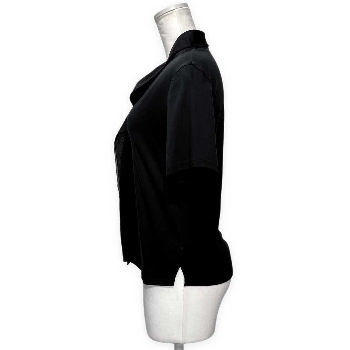 ISSEY MIYAKE コットン天竺カラーデザインカットソー ブラウス 襟付き Tシャツ トップス 半袖 イッセイミヤケ レディース