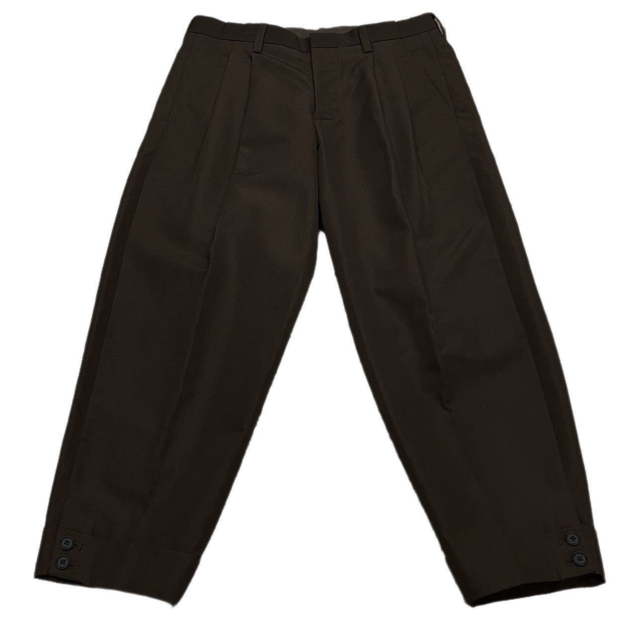 kolor 20AW ウールポリエステルサージ裾ボタン2タックテーパードパンツ W/Eサージ ボトムス 20WCM-P02104 定価52,800円 カラー メンズ