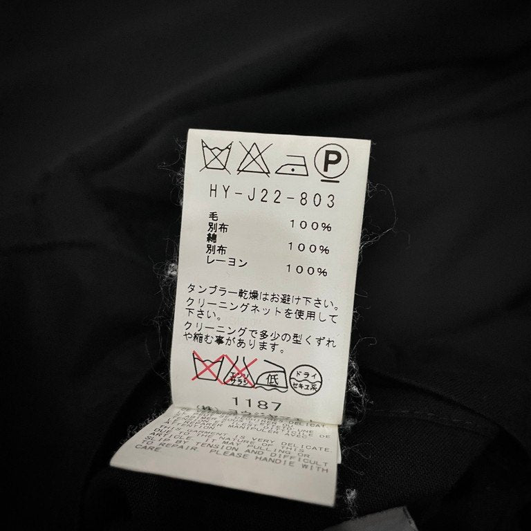 Yohji Yamamoto Pour Homme 15AW ウールギャバジン3重レイヤード裁ち切りテーラードジャケット Archive HY-J22-803 三重 カットオフ リバーシブル 刺繍 ブレザー コート アウター ヨウジヤマモトプールオム メンズ