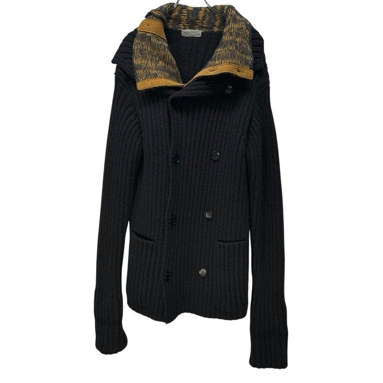 Yohji Yamamoto Pour Homme 14AW ウールハイネックレイヤードダブルブレストカミナリニットカーディガン ジャケット ブルゾン アウター Archive ヨウジヤマモトプールオム メンズ