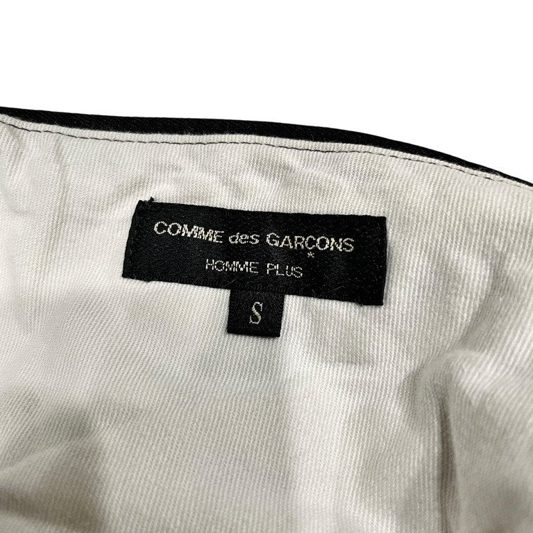COMME des GARCONS HOMME PLUS 16SS ポリエステル縮絨ブロークンカッティングパンツ スラックス トラウザーズ Broken Tailoring ブロークンテーラリング期 Archive ダメージ ポリ縮 スラッシュ コムデギャルソンオムプリュス