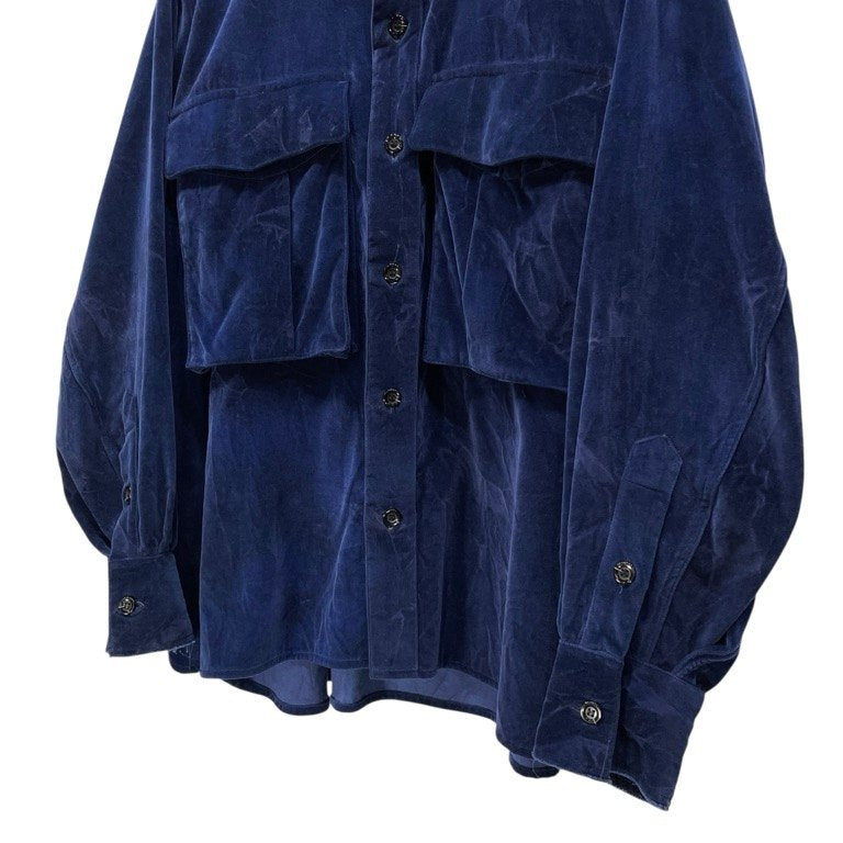 JieDa 20AW VELVET OVER SHIRT ベルベットオーバーサイズシャツ ブラウス トップス ジャケット 定価41,800円 ジエダ メンズ