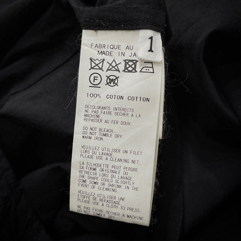 B Yohji Yamamoto 17SS コットンブロードラウンドカットヘムロングシャツワンピース ブラウス トップス ビー ヨウジヤマモト レディース メンズ ユニセックス