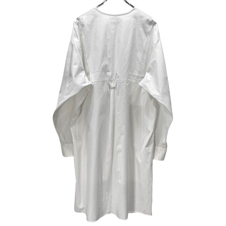 Yohji Yamamoto Pour Homme 20SS コットンブロード袖山ギャザーノーカラーロングシャツ K-前後ヨークシャツ ブラウス トップス ヨウジヤマモトプールオム メンズ