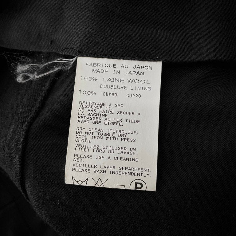 Yohji Yamamoto Pour Homme 16AW ウールギャバジン側章ボンテージパンツ ロールアップ ベルト サイドライン ボトムス Archive ヨウジヤマモトプールオム メンズ