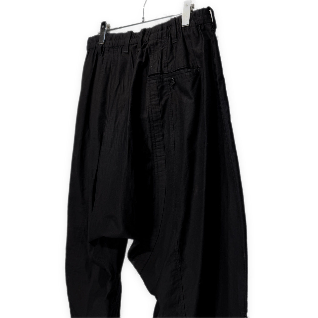 Yohji Yamamoto Pour Homme コットンツイル縦接ぎ裾開きサルエルパンツ ボトムス 定価63,800円 ヨウジヤマモトプールオム メンズ