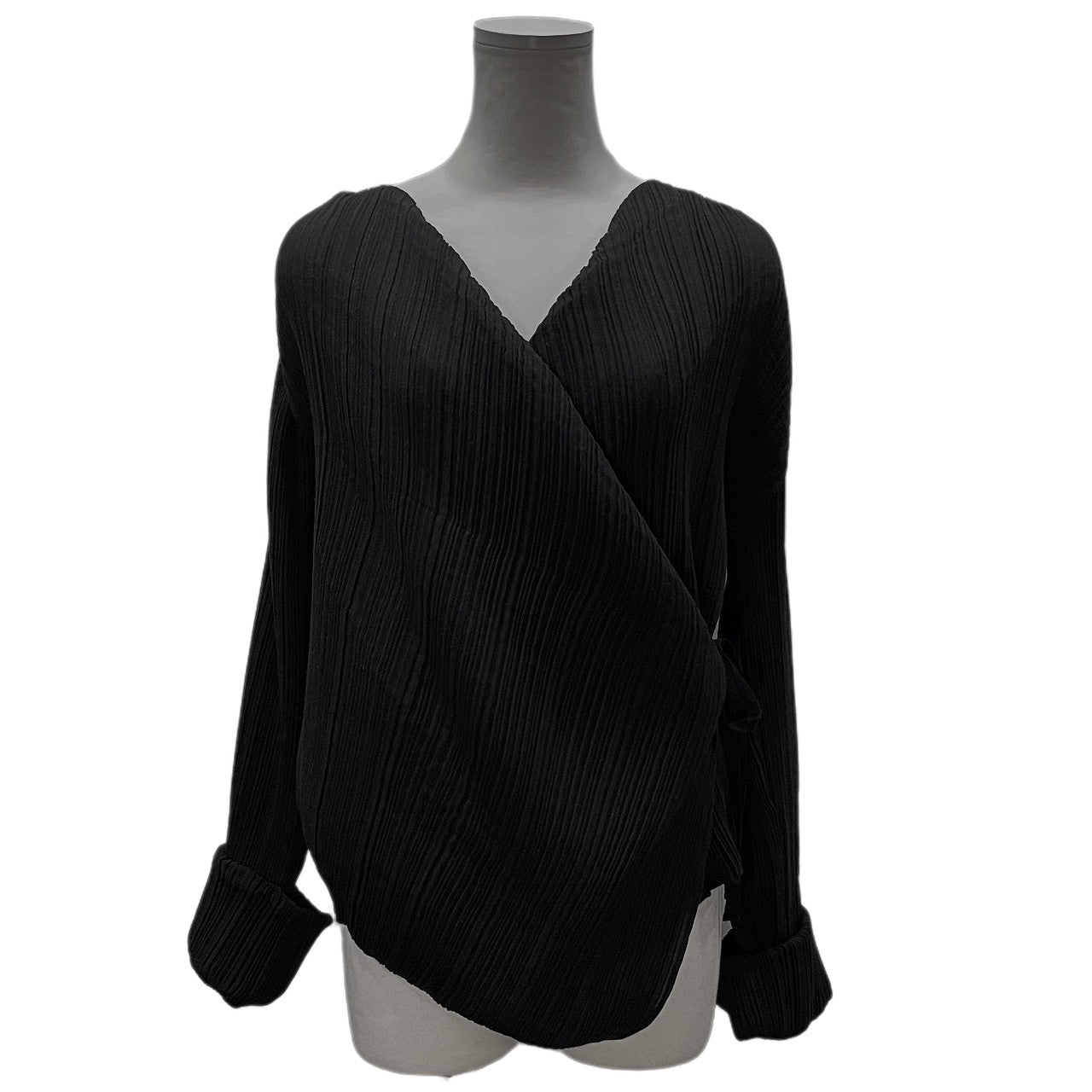 ISSEY MIYAKE ポリエステルウールプリーツカシュクールジャケット ブルゾン コート アウター Archive イッセイミヤケ レディース