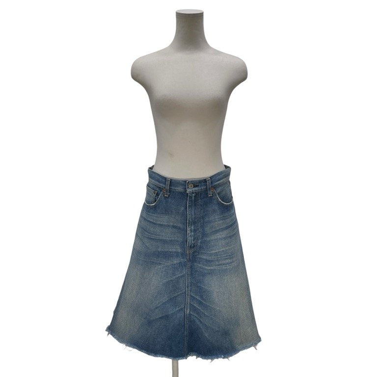 JUNYA WATANABE COMME des GARCONS denim 11SS カットオフデニムフレアスカート ボトムス パンツ 切りっぱなし 裁ち切り ジュンヤワタナベ コムデギャルソン レディース