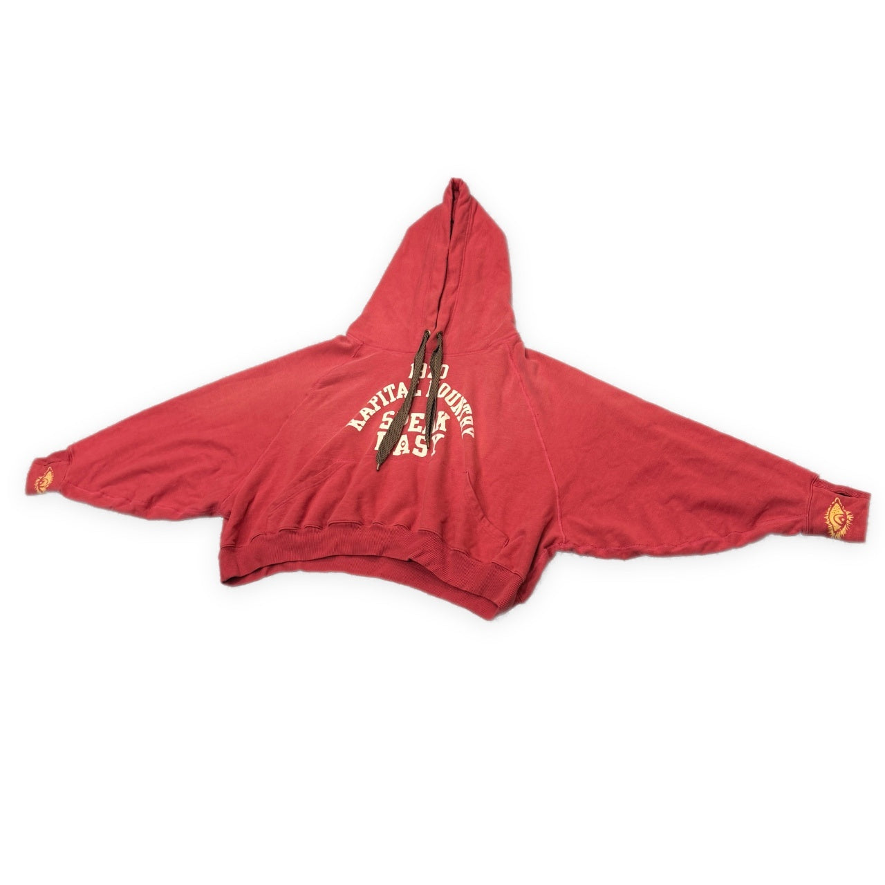 KAPITAL 24AW SPEAKEASY COLLEGE PRINTED HOODIE スピークイージーカレッジプリントフーディ アイプリントオーバーサイズサムホールパーカー 指貫 目 眼 キャピタル メンズ レディース ユニセックス