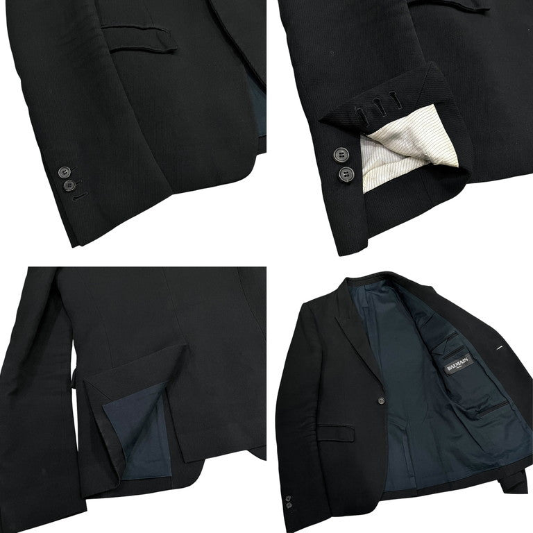BALMAIN HOMME 12SS コットンリネン1ボタンロングアームテーラードジャケット ブルゾン コート アウター Olivier Rousteing オリヴィエルスタン期 バルマンオム メンズ