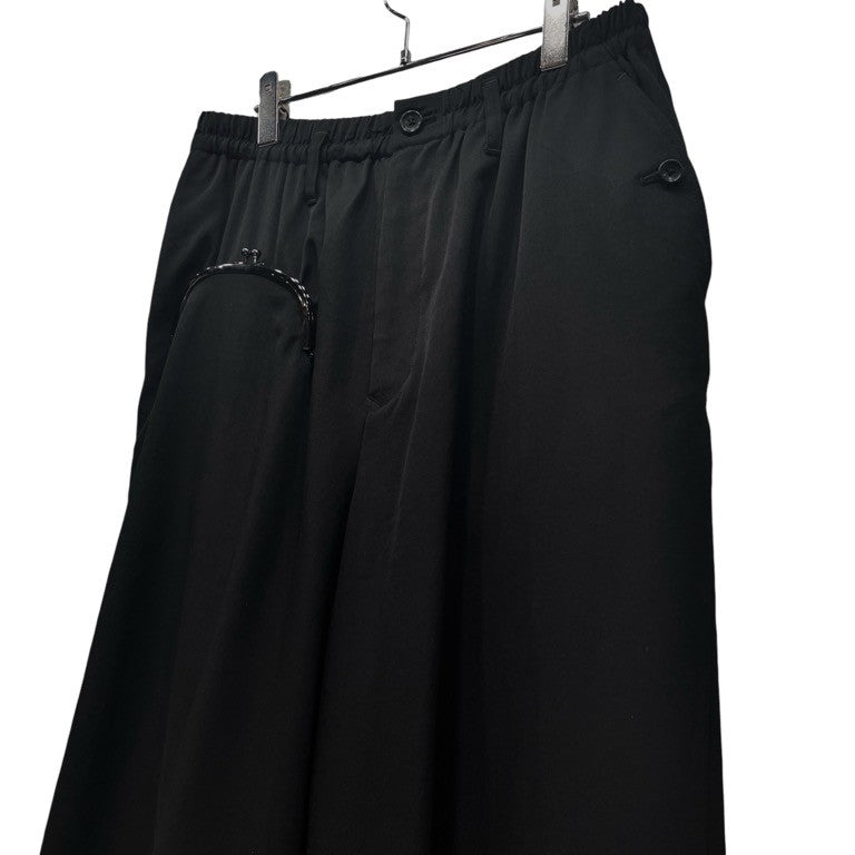 Yohji Yamamoto Pour Homme REPLICA 91SS ウールギャバジンがま口ポケットクロップドパンツ 鞄 カバン ボトムス 18SS 復刻 Archive 90s ヨウジヤマモトプールオム メンズ
