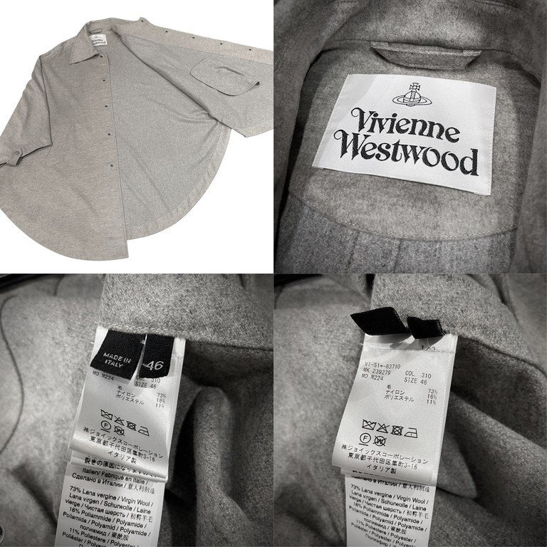 Vivienne Westwood 23AW サークルシルエットウールオーバーサイズポンチョ マント ケープ ドルマン 変形 コート ジャケット ブルゾン アウター ヴィヴィアンウエストウッド マン メンズ レディース ユニセックス