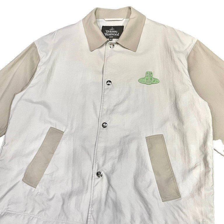 Vivivenne Westwood MAN 22SS ナイロンバイカラーオーブワッペンコーチジャケット ブルゾン