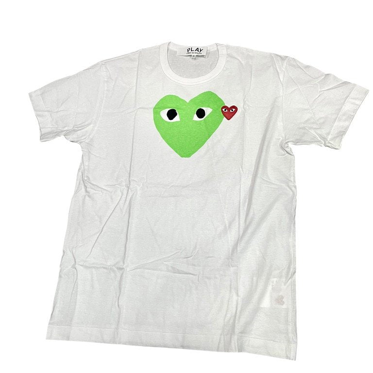 PLAY COMME des GARCONS ハートロゴプリントクルーネックワッペンTシャツ カットソー Tee T-shirt トップス 未使用 半袖 プレイ コムデギャルソン メンズ レディース ユニセックス