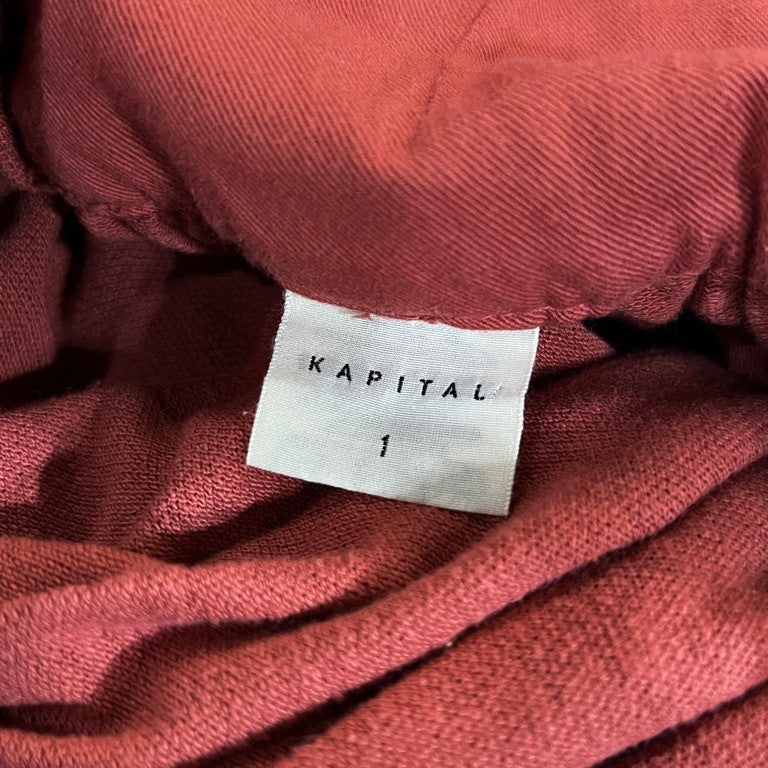 KAPITAL 鹿の子ウエストギャザースーパーワイドスカートパンツ ボトムス キャピタル レディース