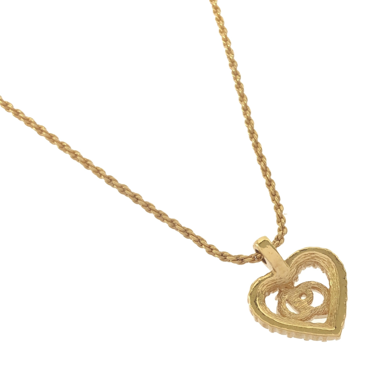 Christian Dior Christian Dior ネックレス CDロゴ ハート