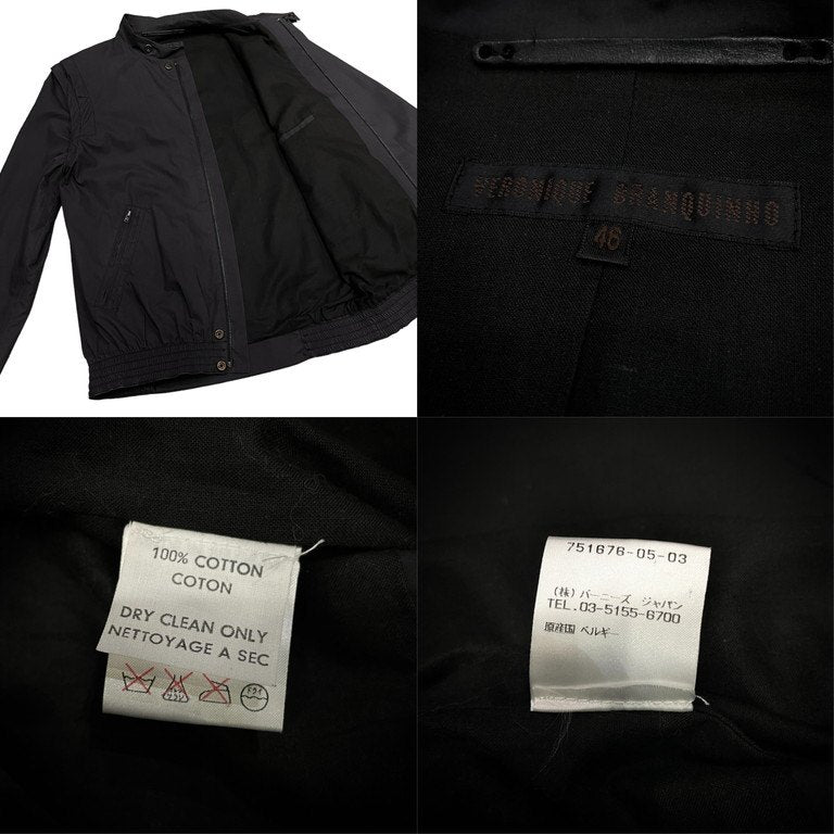 VERONIQUE BRANQUINHO コットンブロード袖ジップ着脱2WAYスタンドカラーブルゾン ジャケット ベスト Archive 90s 00s